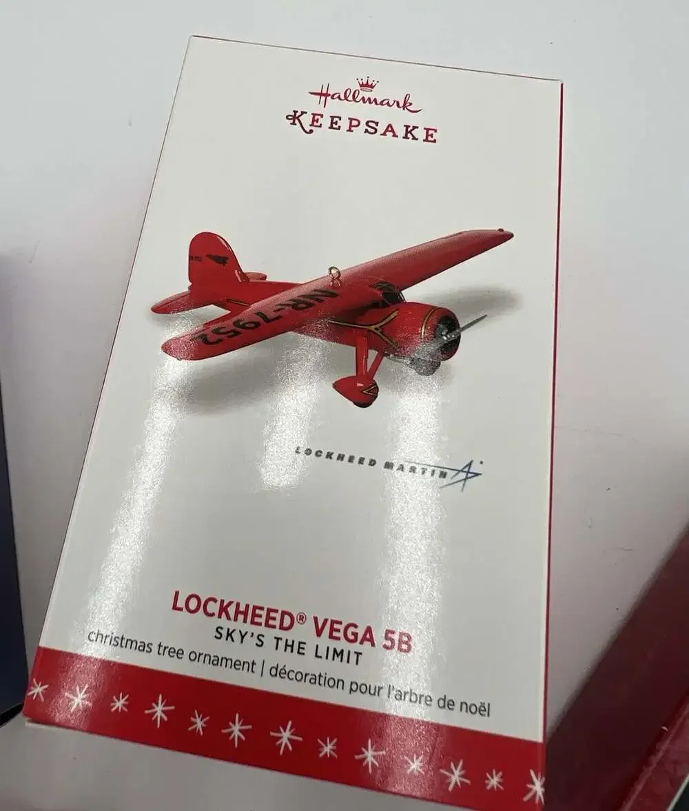 Hallmark Keepsake Santa Ornament Lot 5 Airplanes Train Car 1990-2008